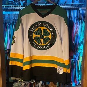 Headgear Classics St John Shamrocks Ross “TheBoss” Rhea Goon Hockey Jersey